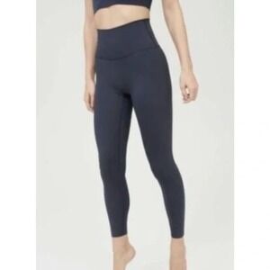 OFFLINE by Aerie Goals High Rise 7/8 Leggings XS Navy Blue Raw Hem Athleisure
